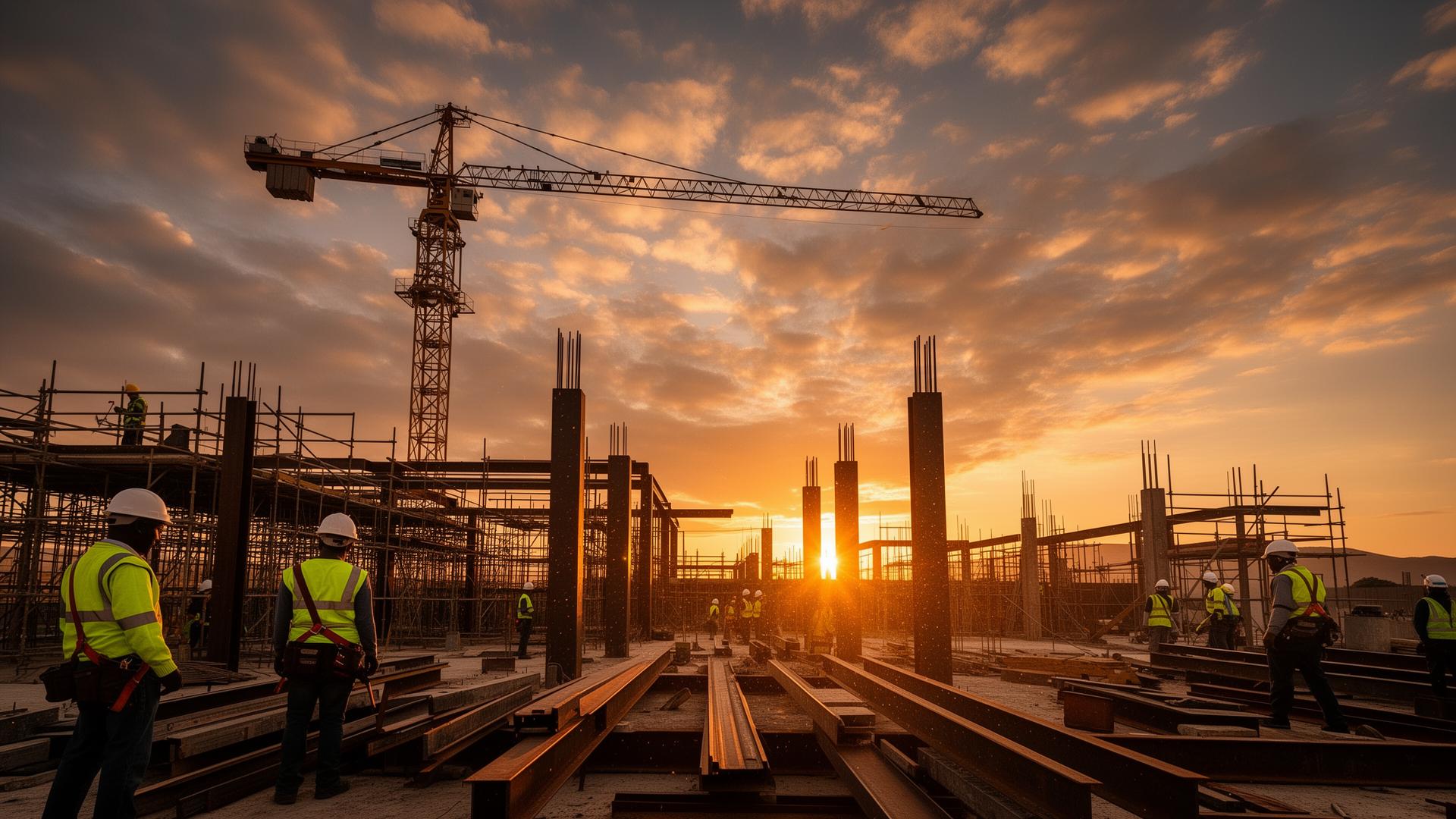 TandZ Construction site at golden hour